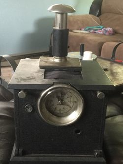 Antique Follett time stamp clock