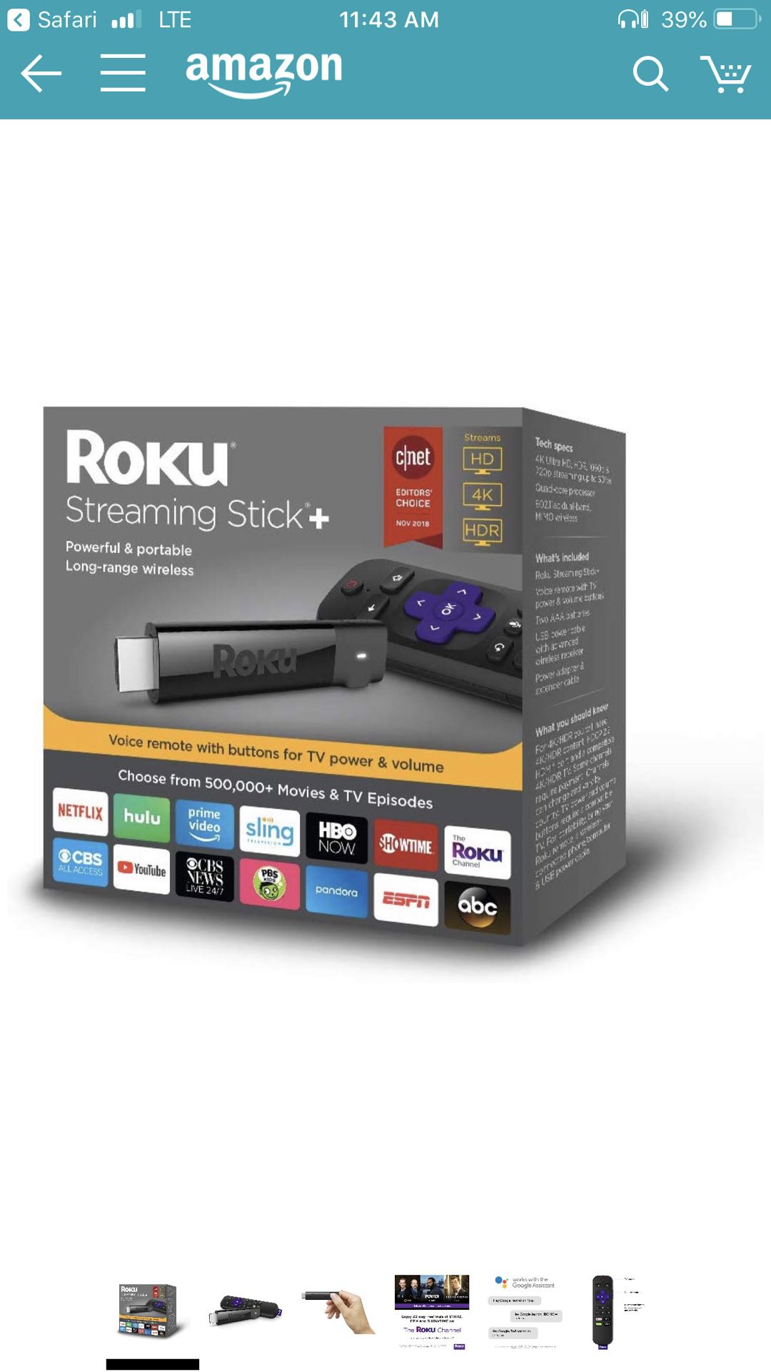 Roku Streaming Stick+ ($35 - TODAY ONLY)