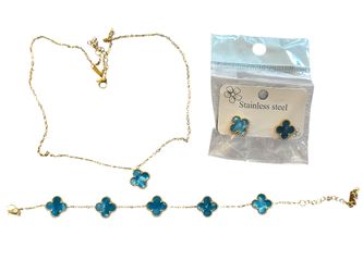 Blue Clover jewelry set