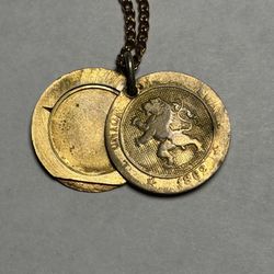 Antique Coin Locket 1862
