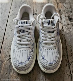 Christian Dior Addict Sneakers Featuring a White& French Blue US9