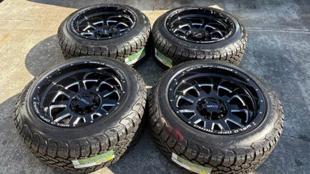 20x12 BRAND NEW WELD DEEP DISH RIMS AND NEW TIRES,6 lug universal