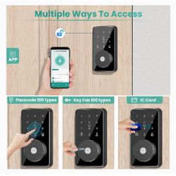 Smart Lock, 4-in-1 Keyless Entry Door Lock for Front Door, Digital Door Lock with Keypad, Bluetooth Smart Deadbolt, App Control