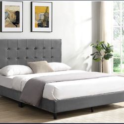 Brand New Queen Size Platform Bed With Plush Mattress (Free Delivery)