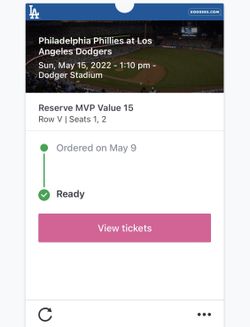 dodgers Tickets (2)