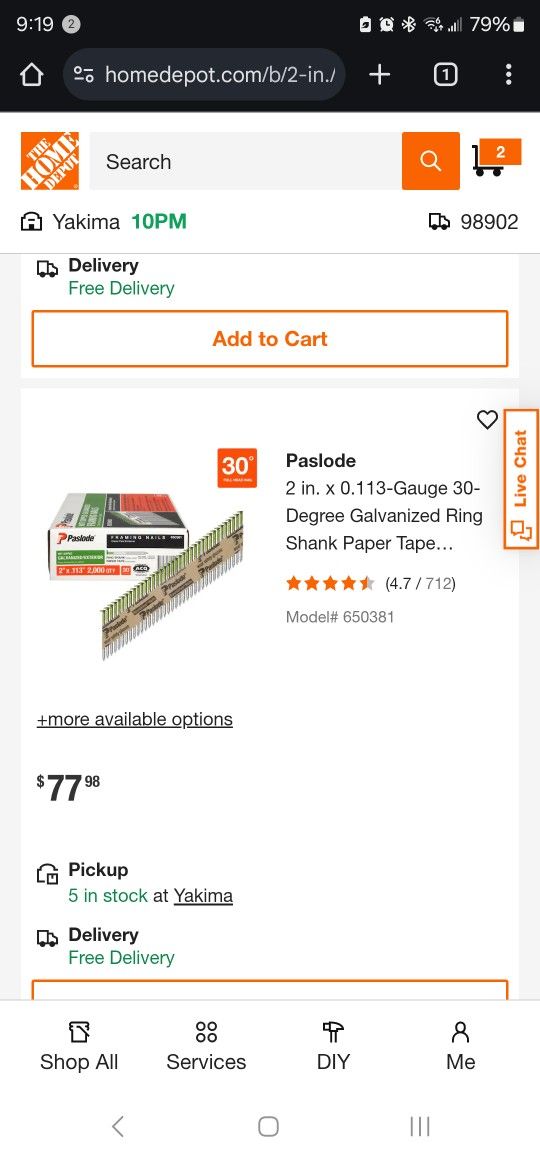 Paslode Framing Nails 30°