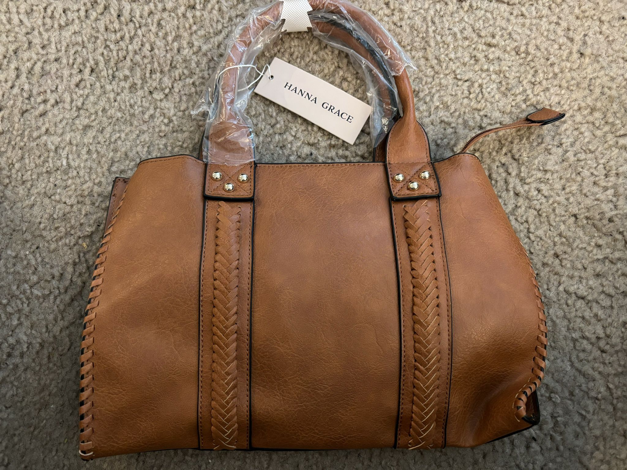 Faux Leather Brown Leather Purse - BRAND NEW