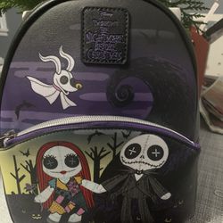 Loungefly The Nightmare Before Christmas Jack & Sally Doll Mini Backpack
