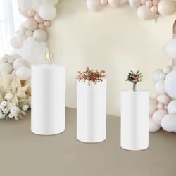 Cylinder Display Pedestal Stand Metal