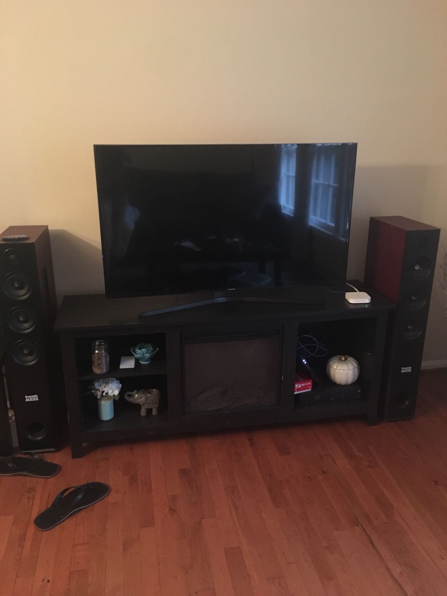 Tv stand with heater/fake fire place