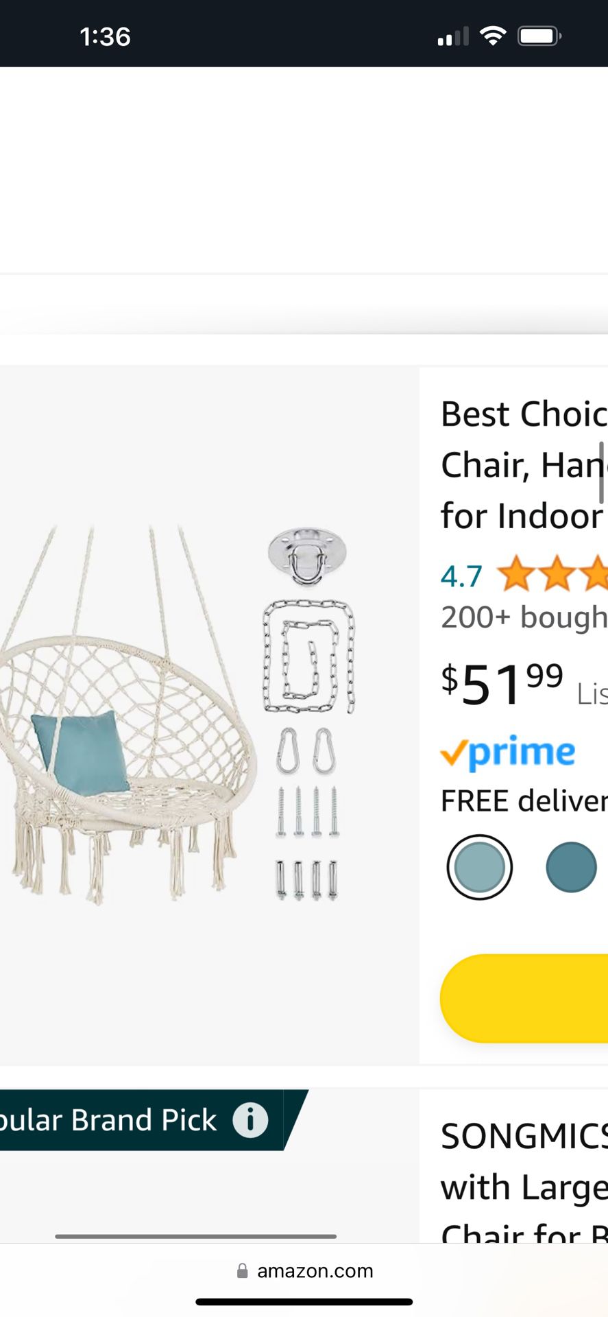 Heavy Duty Hanging Chair