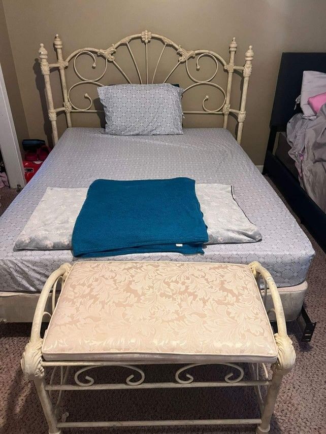 Queen Bed Pearl Iron Frame