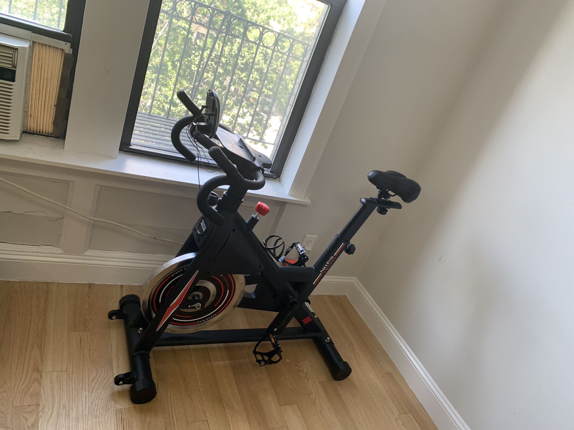 Indoor Cycling Exercise Bike w/ multi-grip, heavy flywheel