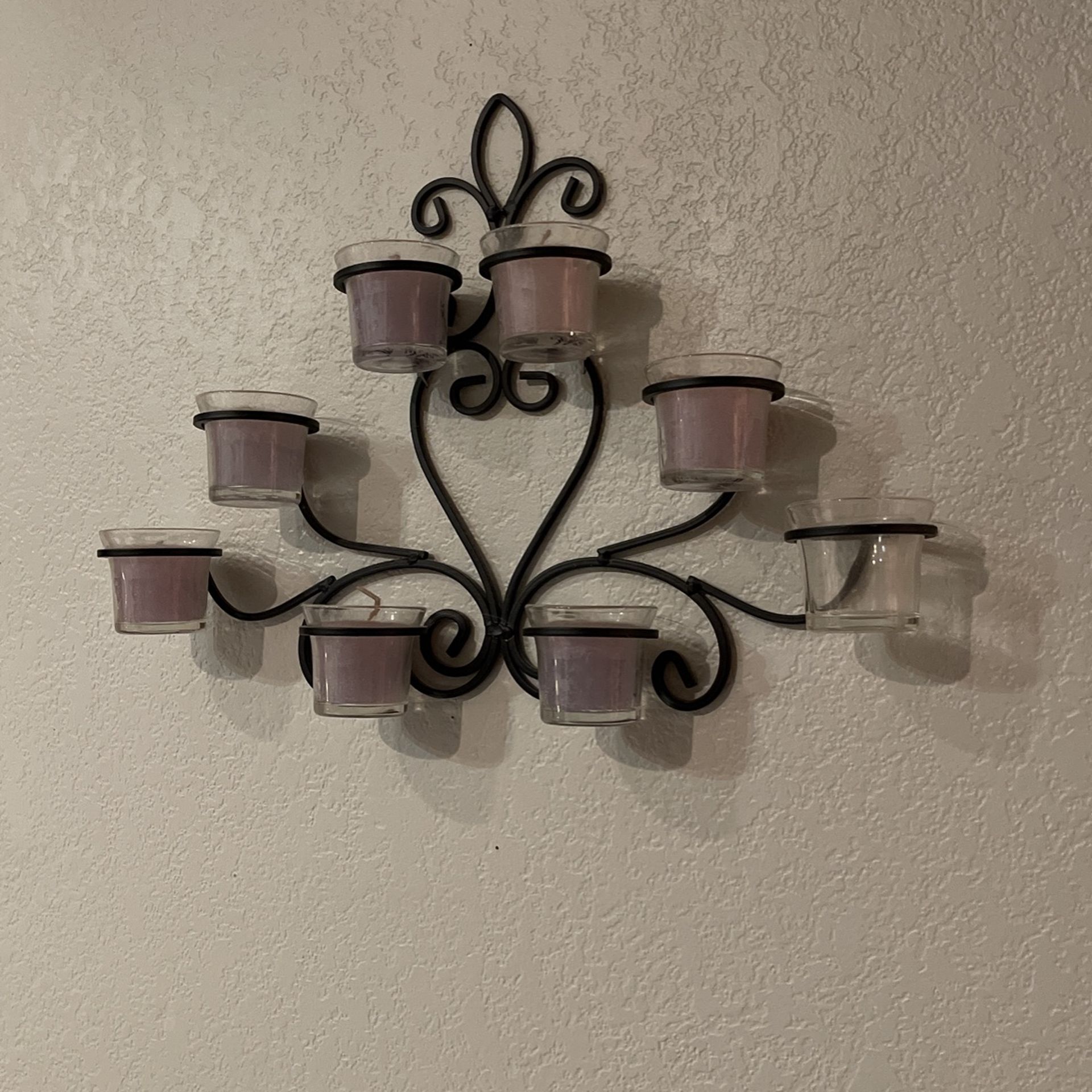 wall deco holds candles any color