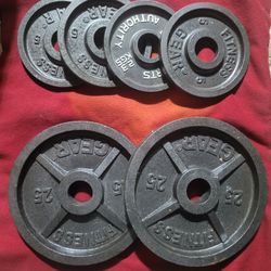 FITNESS  GEAR. 2" HOLE OLYMPIC PLATES 70LBs .   2-25s.  . 4-5s 
11525 S HALSTED DUNKIN DONUTS/7111.S WESTERN WALGREENS 
DELIVERY AVAILABLE 
60$  CASH 