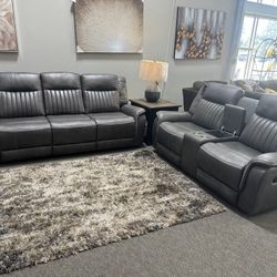 [OM] 🟪 Only $45 initial then take it home 🏡 Brand new/Morello Dual Reclining Sofa and Loveseat

