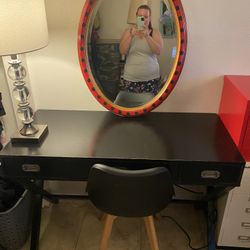 Vanity, Mirror And Chair