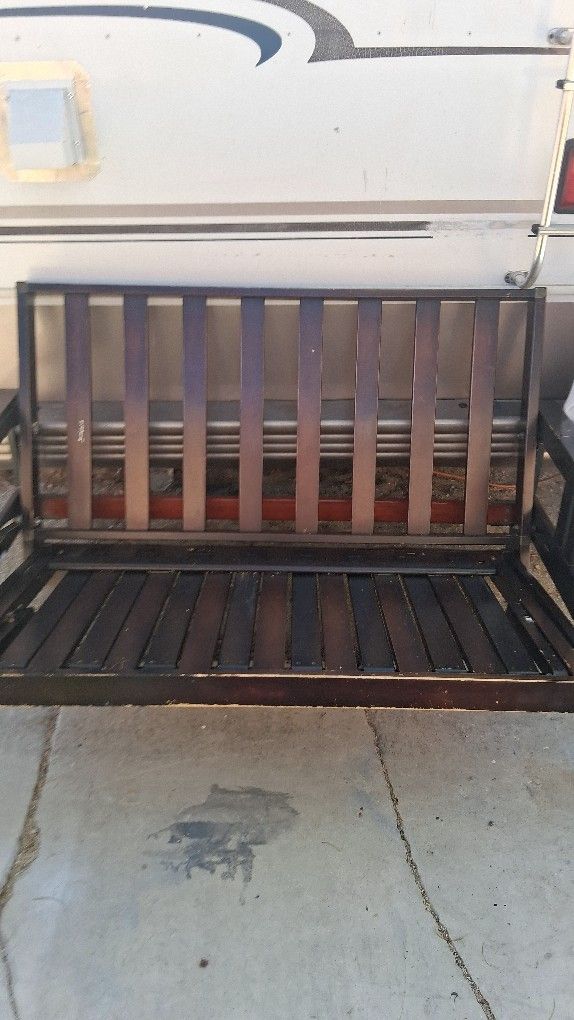 Fulton Iron Hide Bed And Love Seat