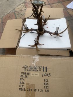 deer horn chandeliers