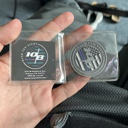 Rush Ten-Eight Sheepdog Thin Blue Line Challenge Coin (with original sleeve)