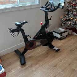 Peloton bike and shoes available