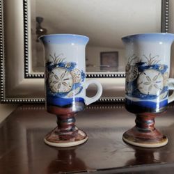 Sand Dollar Mug's ( Pair)