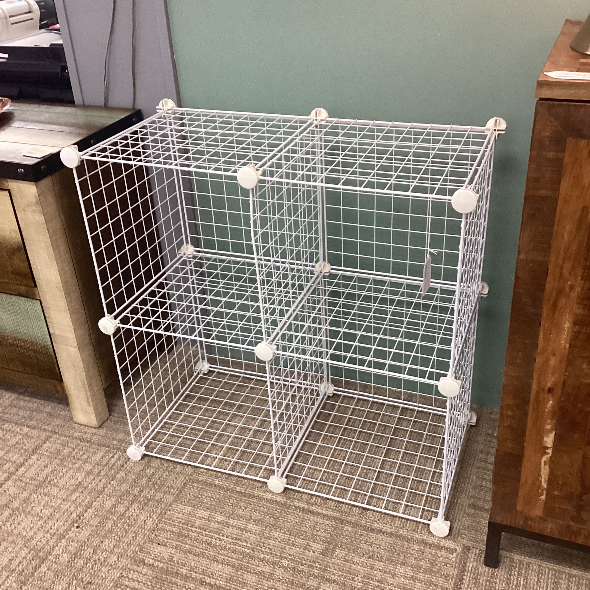 White Wire 4 Cube Storage