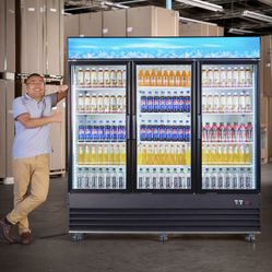 Commercial Merchandiser Refrigerator | 72” 3-Door Glass ETL | Free Shipping | Up To 5-Year Warranty