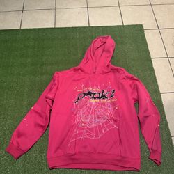 L Sp5der Hoodie Pink