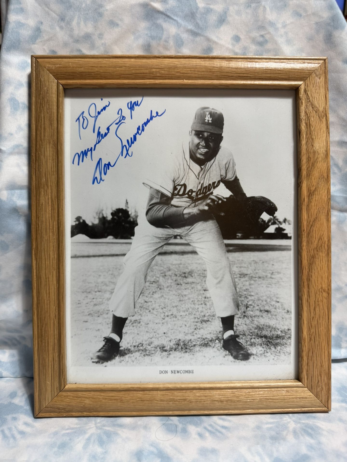 Don Newcombe Autographed Picture (Framed)