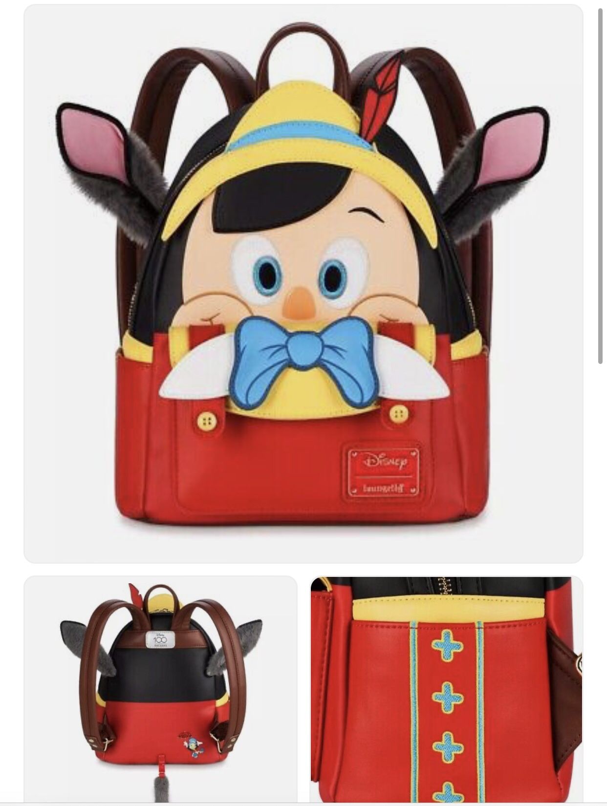 Disney’s 100th anniversary Pinocchio lounge fly mini backpack