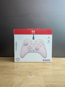 Horipad Turbo for nintendo Switch 2. Wired Controller (Cozy Pink)