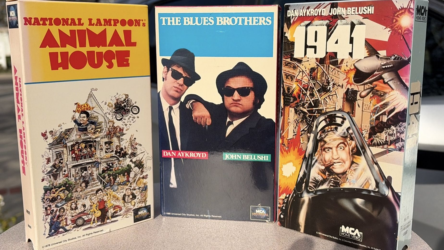 3 JOHN BELUSHI COMEDY CLASSICS VHS TAPES ANIMAL HOUSE BLUES BROS & 1941 !!