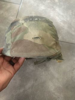 Title: U.S. Military PASGT Kevlar Helmet w/ Woodland Camo Cover – $50