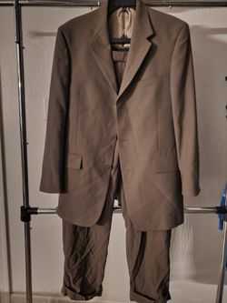 [SET] Kenneth Cole New York Green-Grey Suit Jacket & Dress Pants