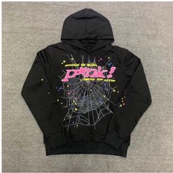 Pink, black spid3r hoodie Adult Large