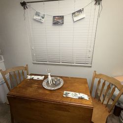 Dining Table 4 Chairs Real Wood