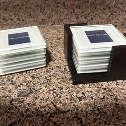 Glass Pic Coaster Set