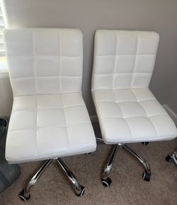 White Rolling Chairs
