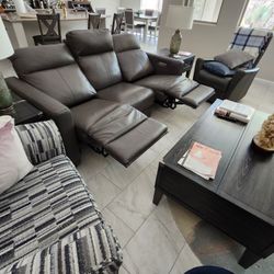 Reclining Leather Couch