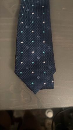 Louis Vuitton Navy Monogram Dot Silk Tie