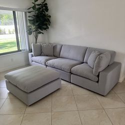 New Grey Sofa Cloud Couch Sectional