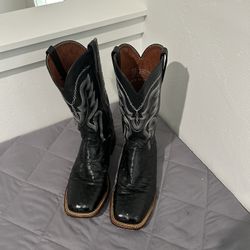 Black Ostrich Cowboy Boots