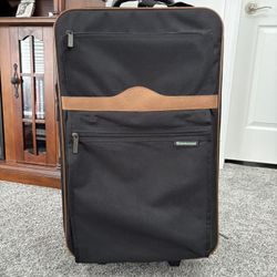 24” Black Expansions Luggage Suitcase With Glider Wheels 