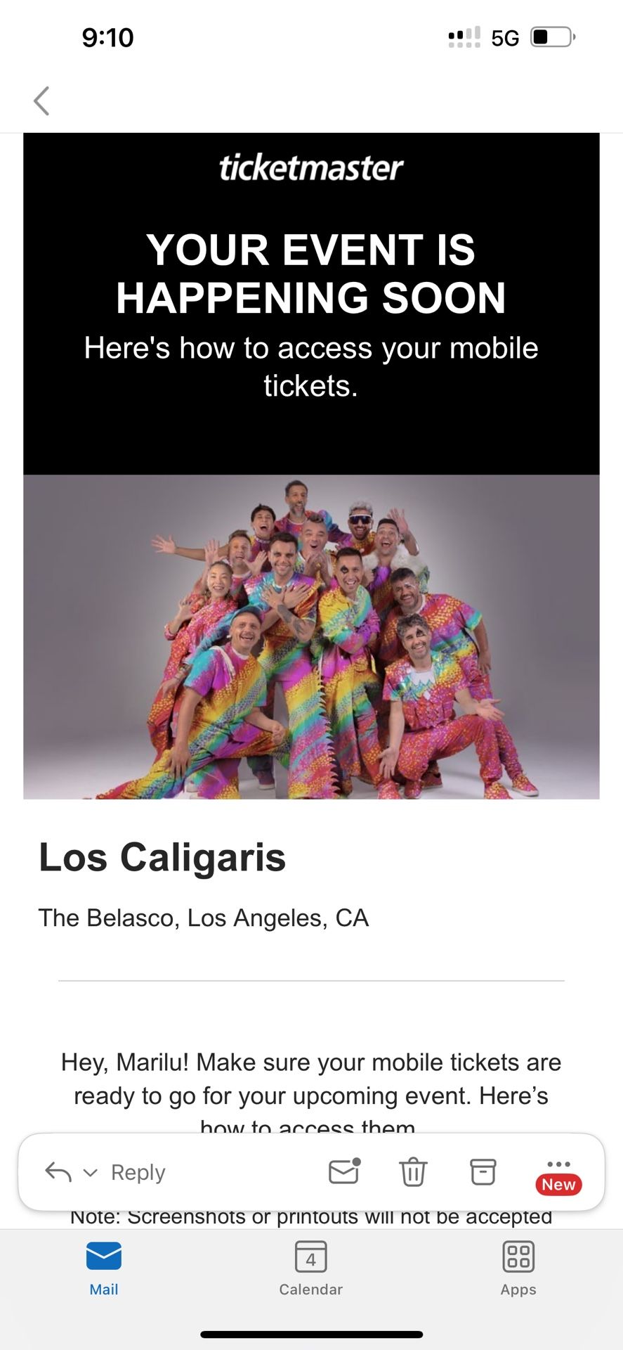 Tickets To Caligaris