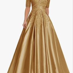 Mother of the bride gold gown