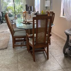 Vintage Brown Color Table Six People 