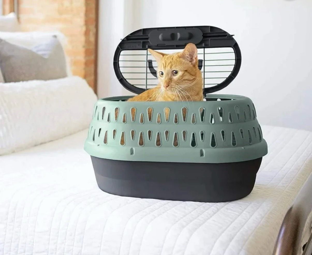 Petmate Top Load Kennel – Forest Green/Black