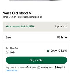Demon Hunters Vans Size 1 Youth