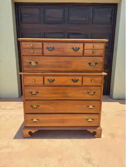 Permacraft Vintage Maple Wood Chest/ Tall Dresser - est. 70 years old